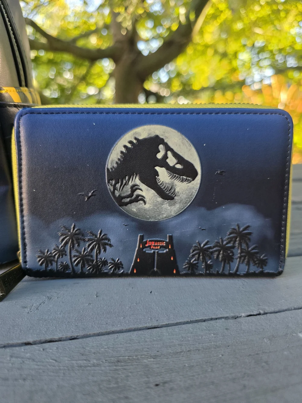 Loungefly Jurassic Park Glow In The Dark Backpack And Zip Wallet